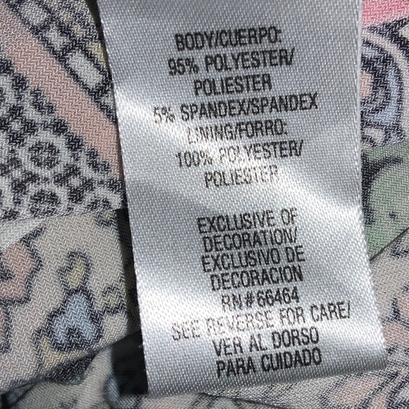 Sandra Darren Border Print and Floral dress Sz 18W medallion front - Picture 8 of 9